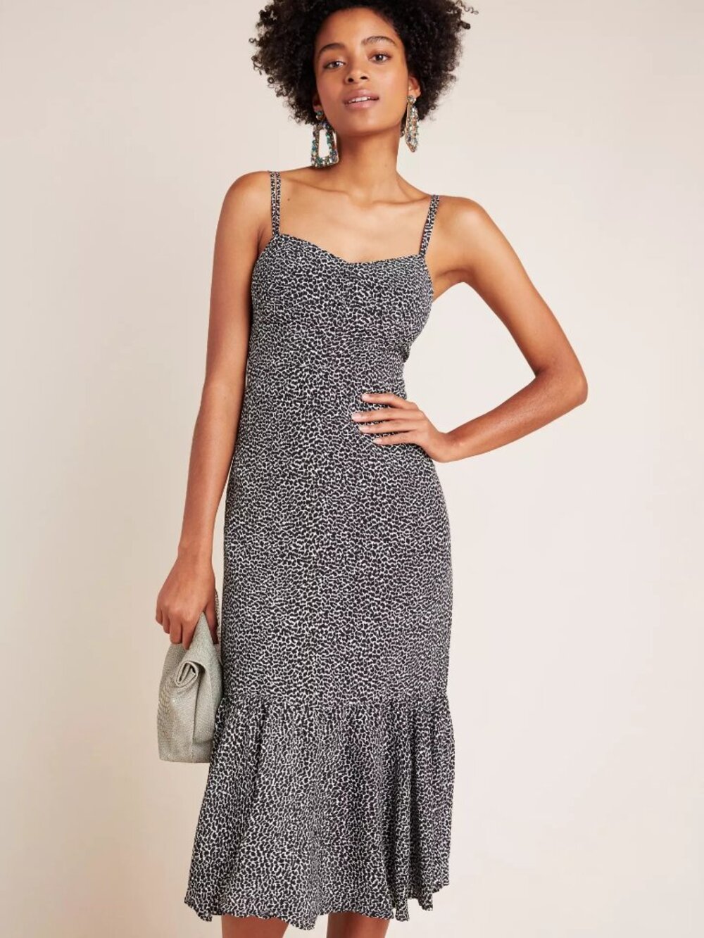 🆕 ANTHROPOLOGIE TINA FLOUNCED MIDI DRESS | SIZE 6 | NWT